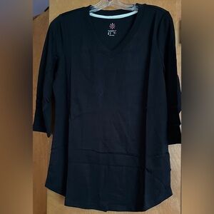 Brand new! Isaac Mizhari Live 3/4 sleeve black top
